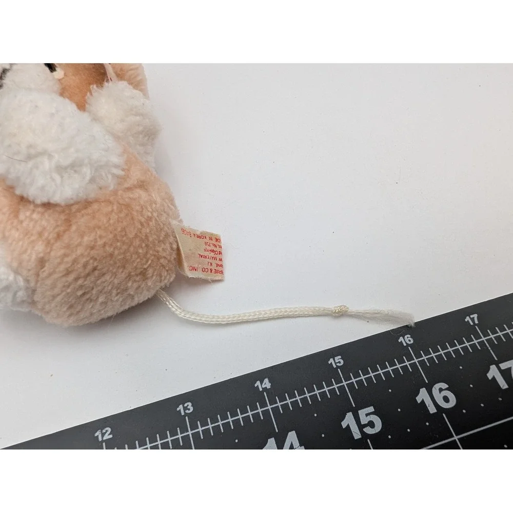 Russ Berrie Plush Mouse Tan Christmas Santa‎ Hat Polka Dot Ears Stuffed Animal